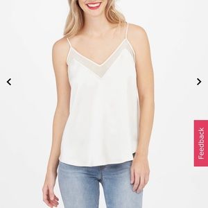 Spanx satin mesh v cami tank